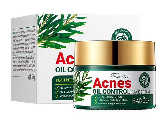 Crema Facial Control del Acné con Aceite de Árbol de Té - SADOER