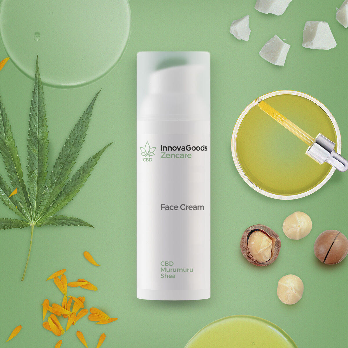 Crema Facial Hidratante CBD Zencare InnovaGoods