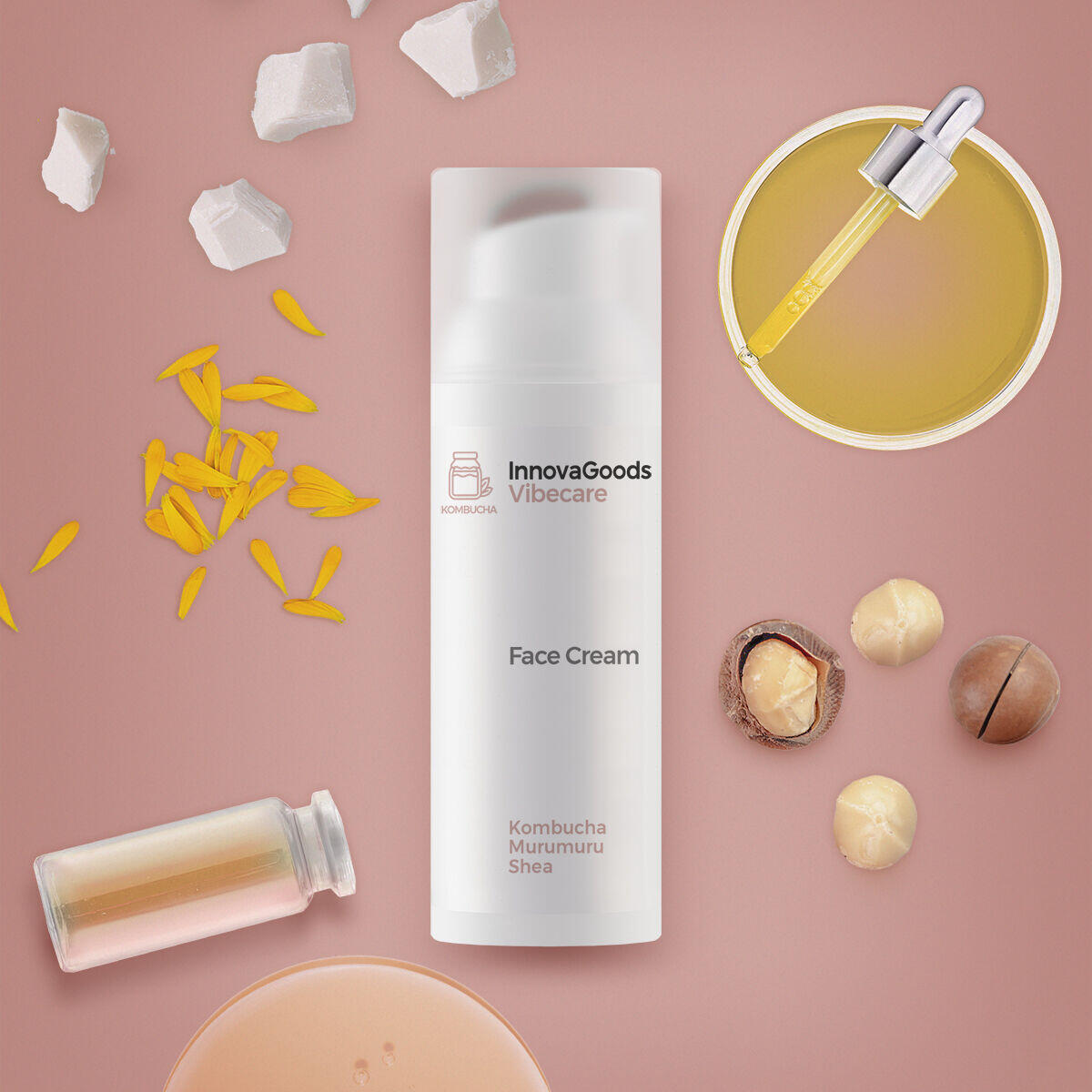 Crema Facial Hidratante Kombucha Vibecare InnovaGoods